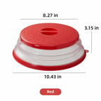 10.2 inch Microwave Plate Cover 2 In 1 as Splatter Guard Collapsible Lid