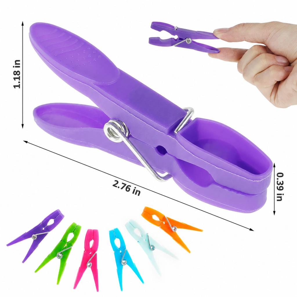 Colorful Clothes Pegs — 48 Pack