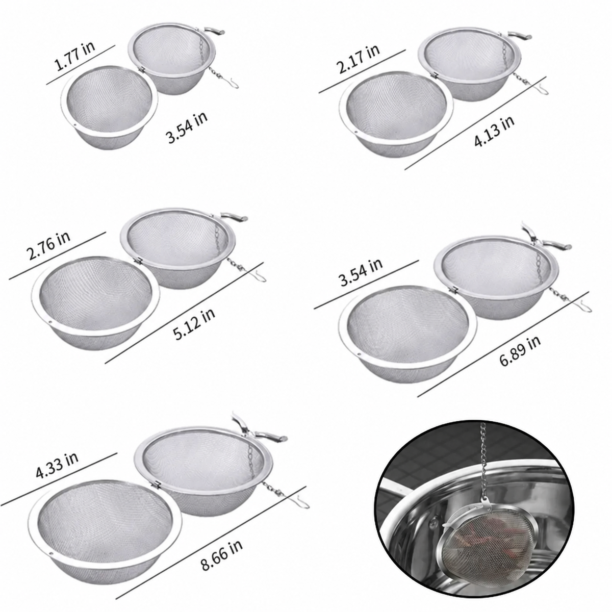 Stainless Steel Mesh Tea Infuser Balls