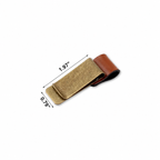 Handmade Leather Pen Holder Clip Brass Stainless Steel