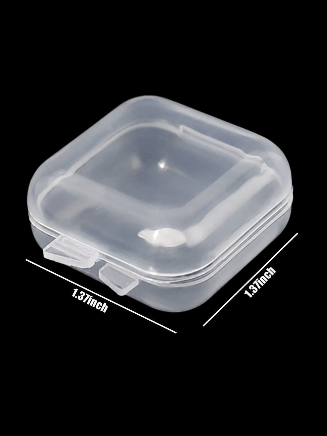 10-100PCS Mini Storage Box Transparent Plastic Jewelry Boxes Portable Earring Ring