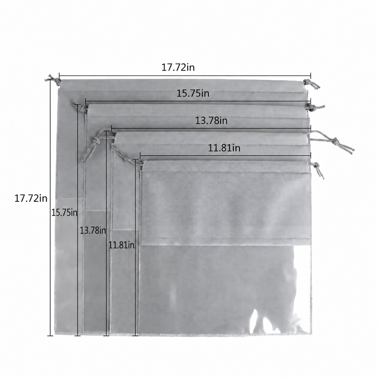 Dust Bag Handbag Moisture-proof Bundle Pocket Transparent Drawstring Storage Bag
