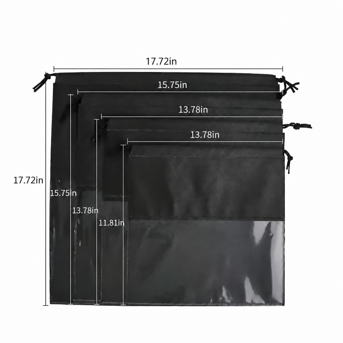 Dust Bag Handbag Moisture-proof Bundle Pocket Transparent Drawstring Storage Bag
