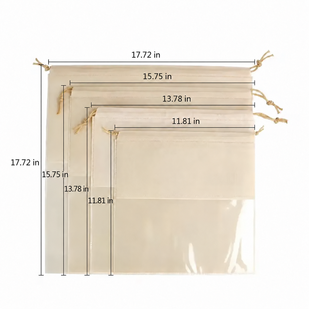 Dust Bag Handbag Moisture-proof Bundle Pocket Transparent Drawstring Storage Bag