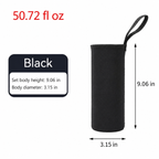 Portable Water Bottle Insulated Neoprene Holder Pouch Bag 25.4 / 33.8 / 50.7 fl oz