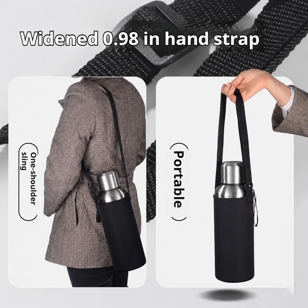 Portable Water Bottle Insulated Neoprene Holder Pouch Bag 25.4 / 33.8 / 50.7 fl oz