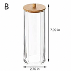 Acrylic Storage Box Bathroom Jar Makeup Organizer Cotton Round Pad Holder Swab Box Qtip