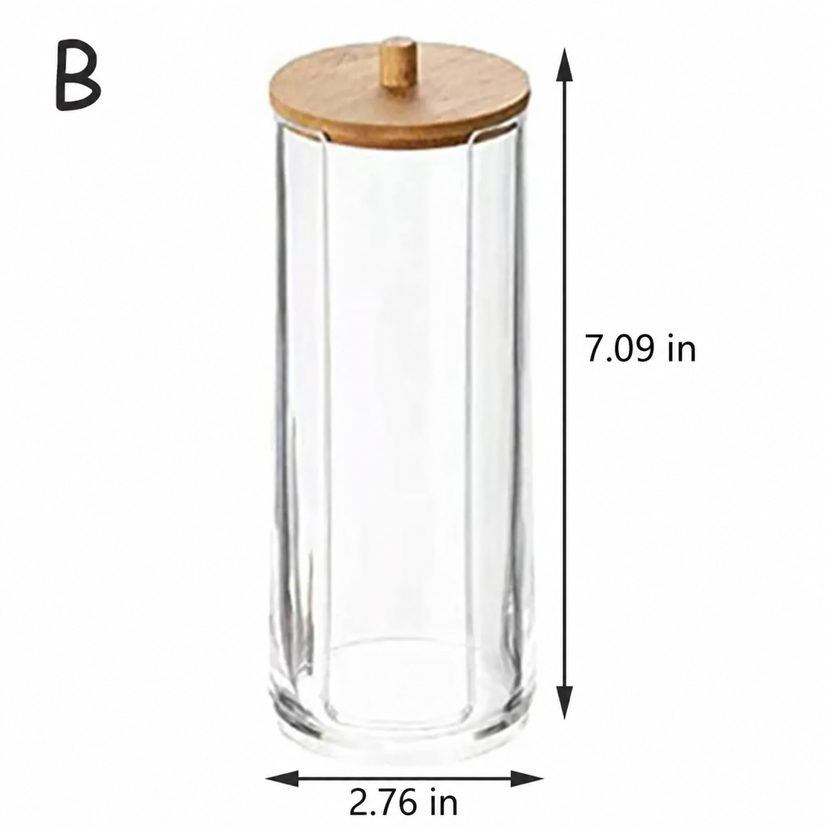 Acrylic Storage Box Bathroom Jar Makeup Organizer Cotton Round Pad Holder Swab Box Qtip