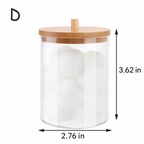 Acrylic Storage Box Bathroom Jar Makeup Organizer Cotton Round Pad Holder Swab Box Qtip