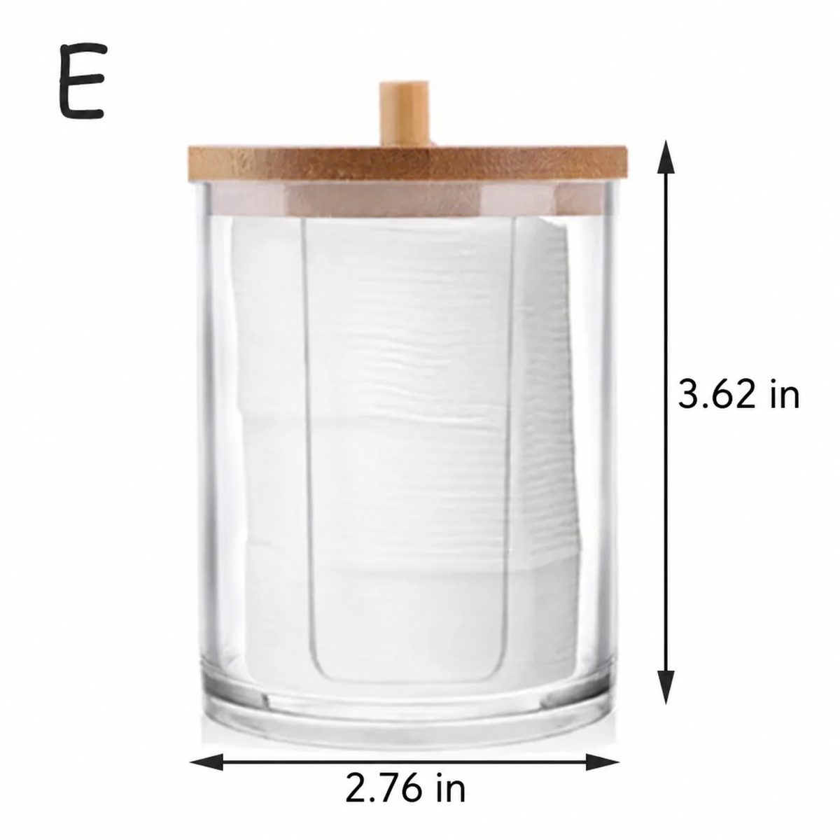 Acrylic Storage Box Bathroom Jar Makeup Organizer Cotton Round Pad Holder Swab Box Qtip