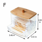 Acrylic Storage Box Bathroom Jar Makeup Organizer Cotton Round Pad Holder Swab Box Qtip