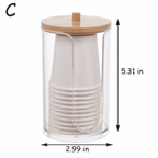 Acrylic Storage Box Bathroom Jar Makeup Organizer Cotton Round Pad Holder Swab Box Qtip