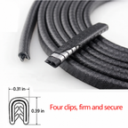 6.6 / 16.4 / 32.8 ft Car Door Seal Edge Protector Auto Sealing Tape Strips Guard Trim