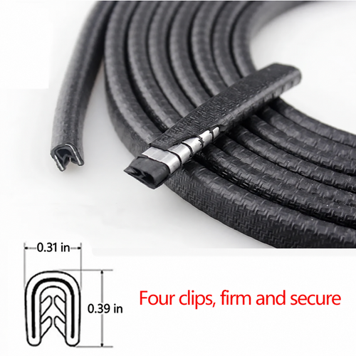 6.6 / 16.4 / 32.8 ft Car Door Seal Edge Protector Auto Sealing Tape Strips Guard Trim