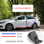 6.6 / 16.4 / 32.8 ft Car Door Seal Edge Protector Auto Sealing Tape Strips Guard Trim