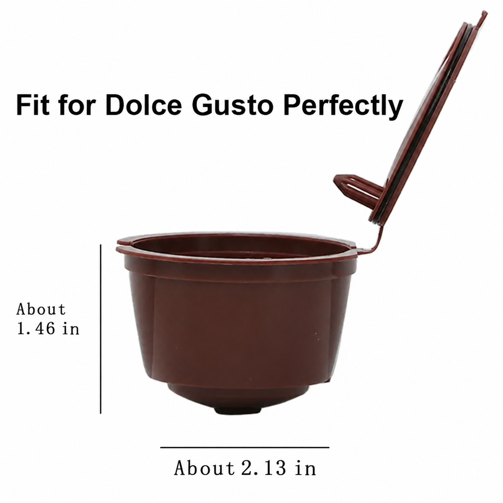 Fit For Dolce Gusto Coffee Filter Cup Reusable Capsule Filters With Spoon Brush