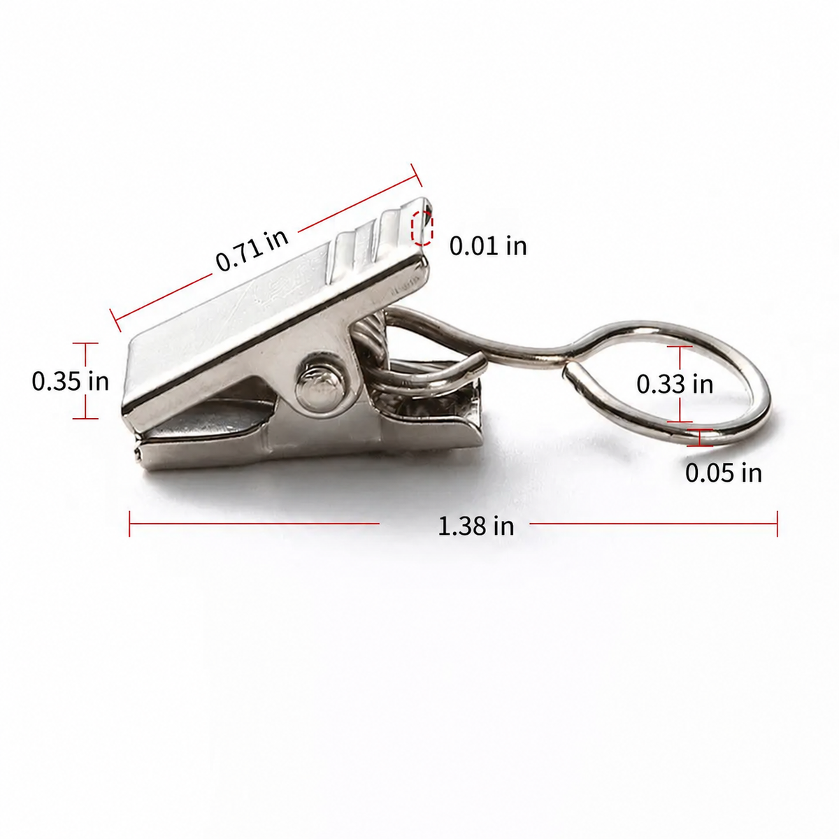 Stainless Steel Curtain Clips with Hook Durable Serrated Anti Slip Clip Home Bedroom