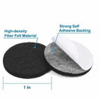 Felt Pads, 48 Pieces Furniture Self Adhesive Round Feet Protectors