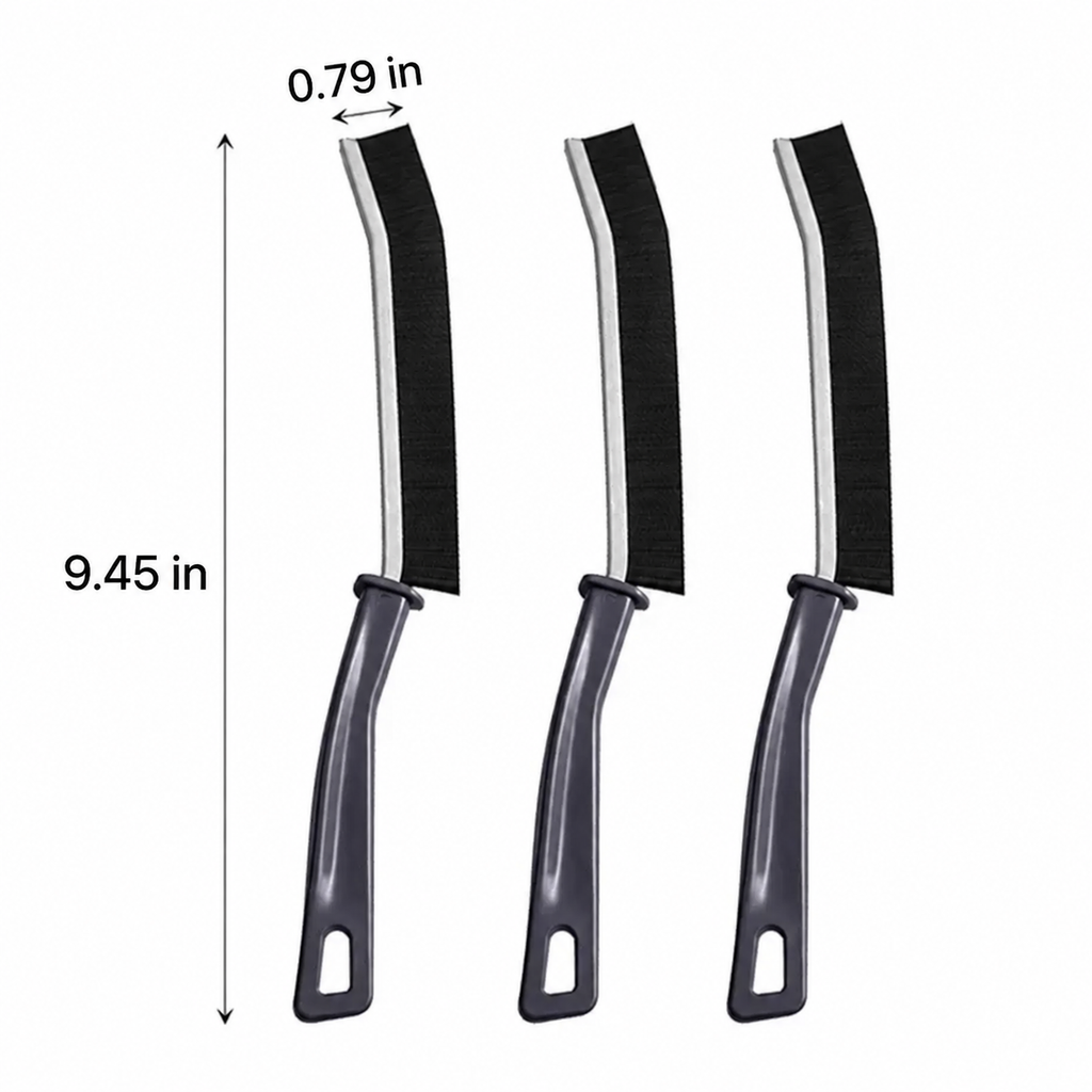 Hard-Bristle Grout Gap Cleaning Brush Set