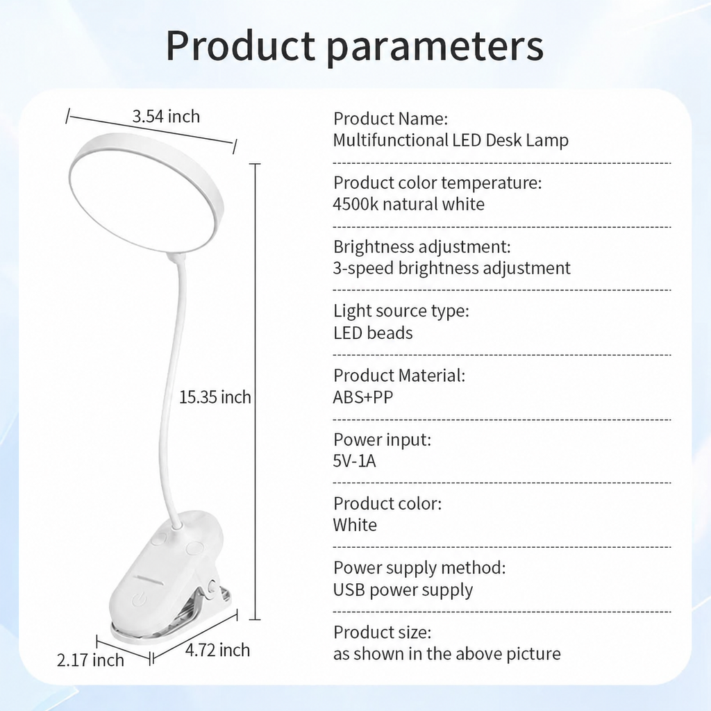 Product details in English and US units