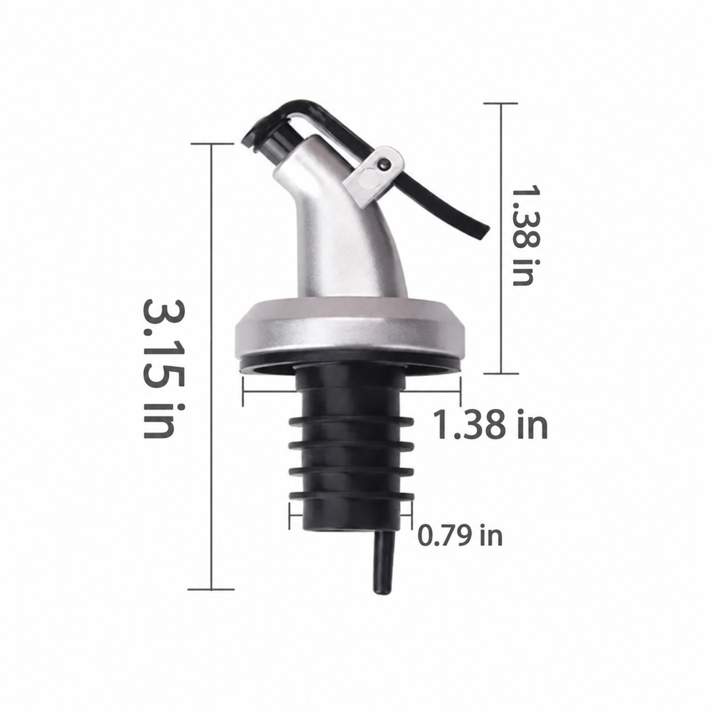 Leak-proof Capwine Cap Olive Oil Dispenser Bottle Designed for Pour Spout Vinegar, Sauce