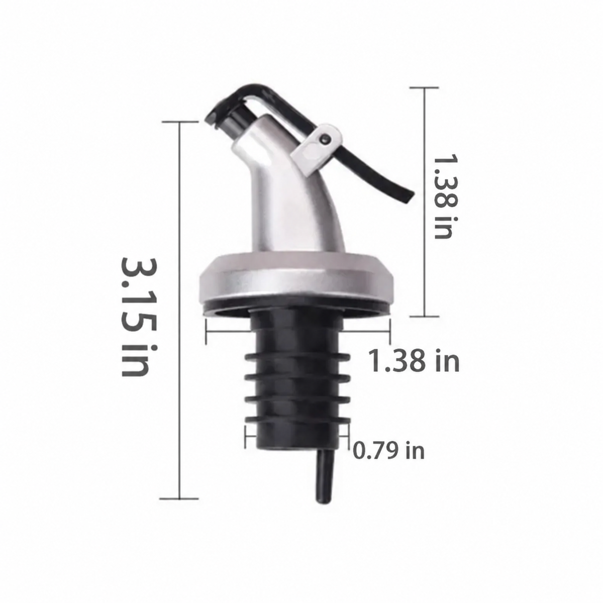 Leak-proof Capwine Cap Olive Oil Dispenser Bottle Designed for Pour Spout Vinegar, Sauce