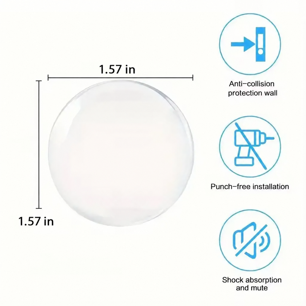 Door Knob Wall Shield Clear Soft Rubber Stopper Handle Bumper Mute Stickers Protector