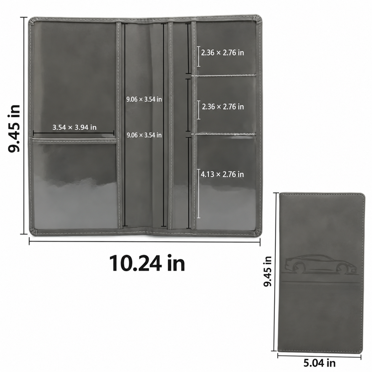 Car Registration Insurance Holder Leather Men Driving License Cover Auto Documents