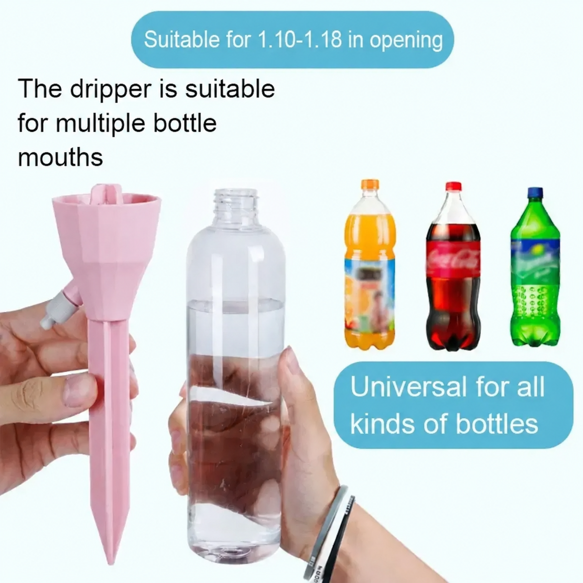 Adjustable Bottle Watering Spikes — 3-Pack