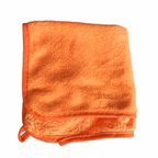 Orange microfiber car cleaning towel