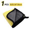 Microfiber Cleaning Towels — Choice of Size & Pack — T056-1pcs-yellow